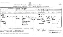 Minnie Dwyer Birth