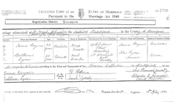 James, Catherine Marriage